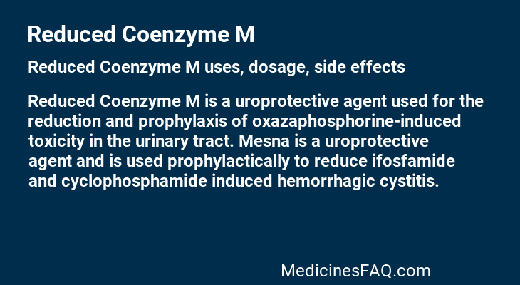 Reduced Coenzyme M