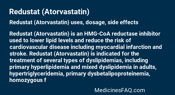 Redustat (Atorvastatin)