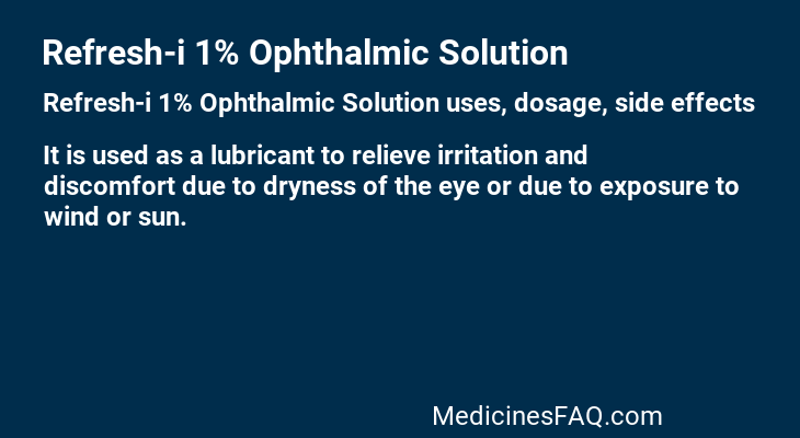 Refresh-i 1% Ophthalmic Solution