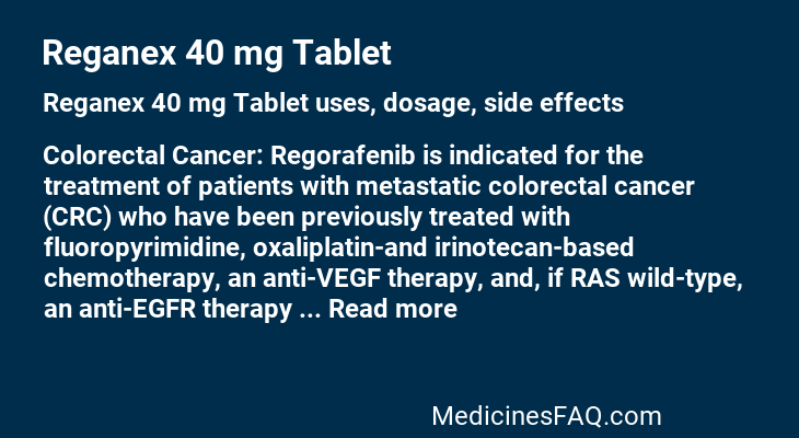 Reganex 40 mg Tablet