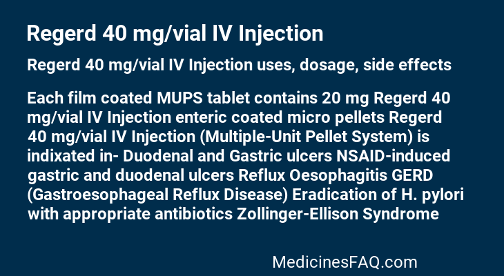 Regerd 40 mg/vial IV Injection