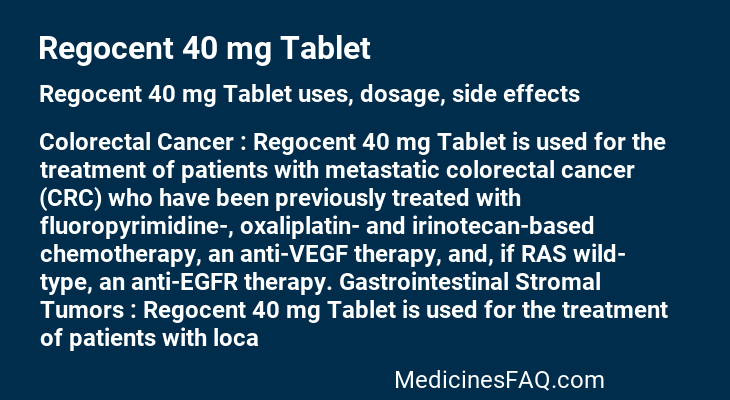 Regocent 40 mg Tablet