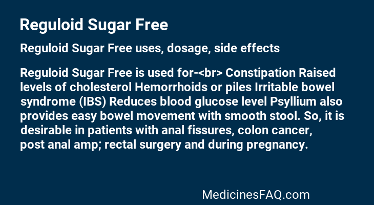 Reguloid Sugar Free