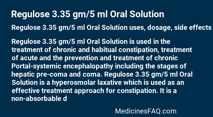 Regulose 3.35 gm/5 ml Oral Solution