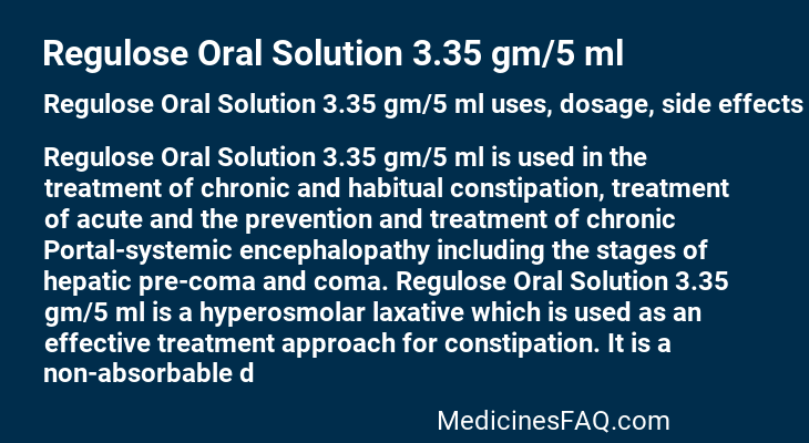 Regulose Oral Solution 3.35 gm/5 ml