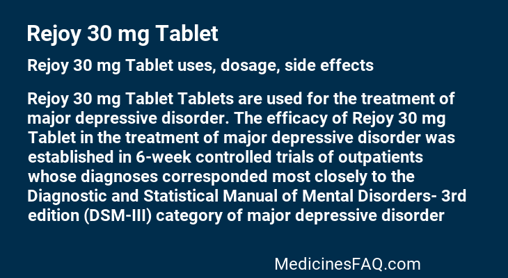 Rejoy 30 mg Tablet