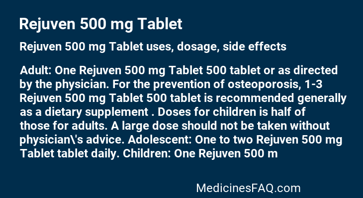 Rejuven 500 mg Tablet