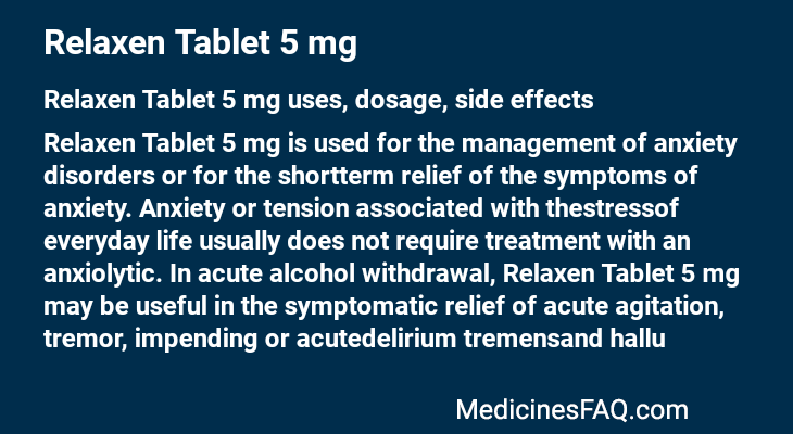 Relaxen Tablet 5 mg