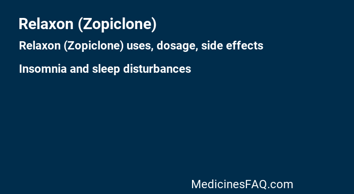 Relaxon (Zopiclone)