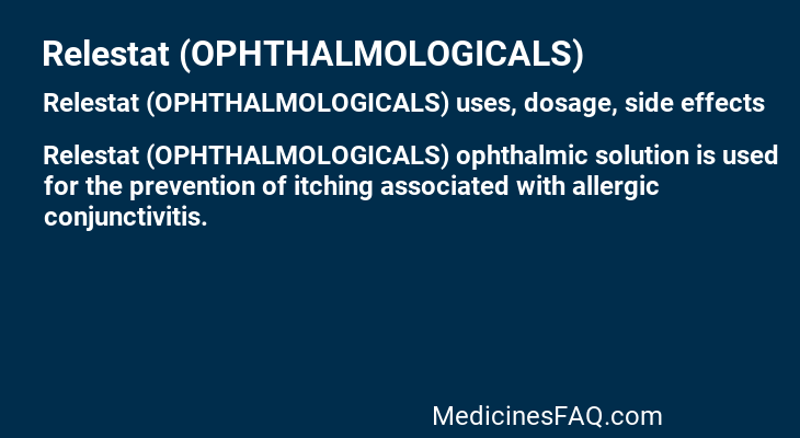 Relestat (OPHTHALMOLOGICALS)