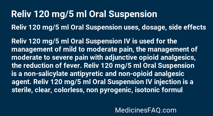 Reliv 120 mg/5 ml Oral Suspension