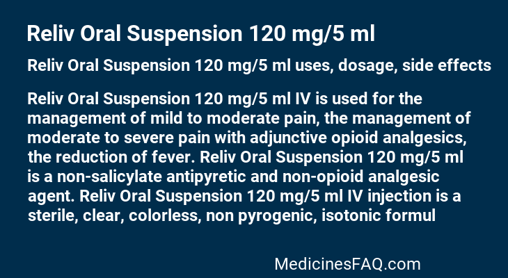 Reliv Oral Suspension 120 mg/5 ml