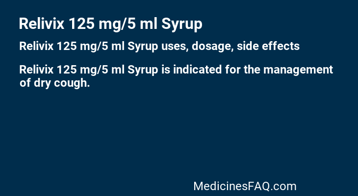 Relivix 125 mg/5 ml Syrup