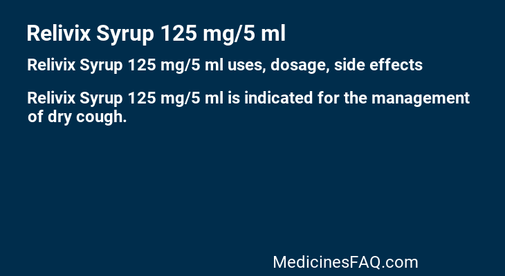 Relivix Syrup 125 mg/5 ml