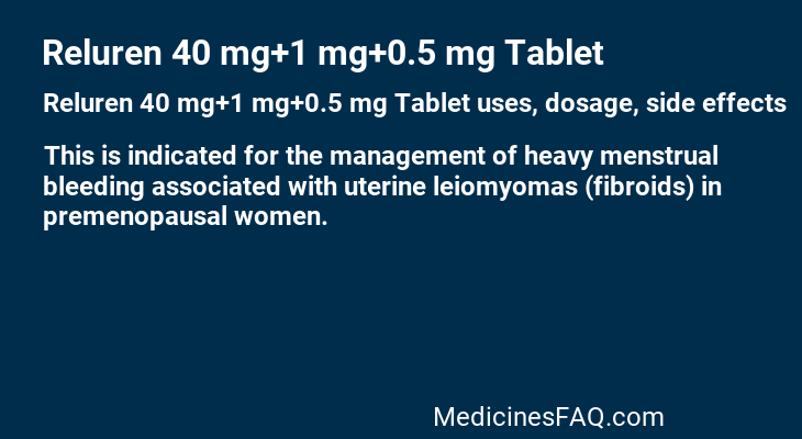 Reluren 40 mg+1 mg+0.5 mg Tablet