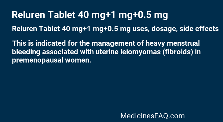 Reluren Tablet 40 mg+1 mg+0.5 mg