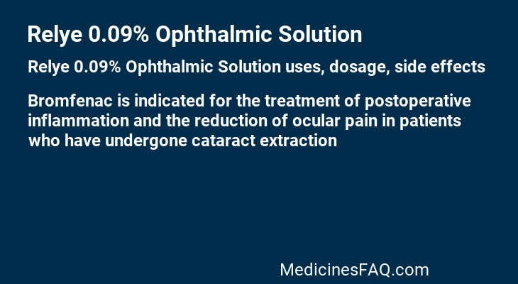 Relye 0.09% Ophthalmic Solution