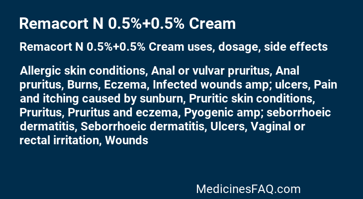 Remacort N 0.5%+0.5% Cream