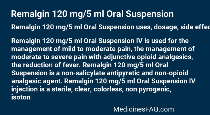 Remalgin 120 mg/5 ml Oral Suspension