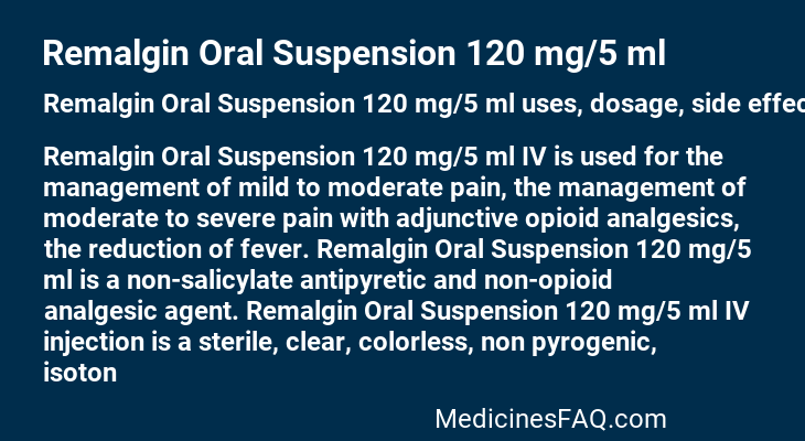 Remalgin Oral Suspension 120 mg/5 ml