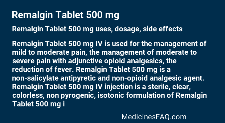 Remalgin Tablet 500 mg