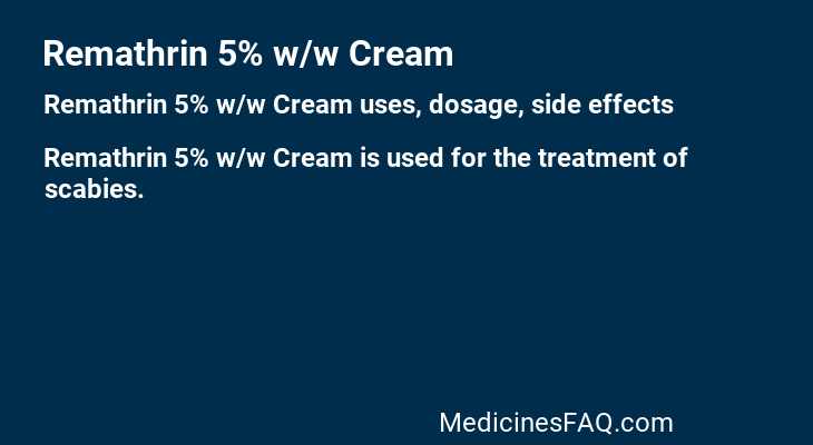 Remathrin 5% w/w Cream