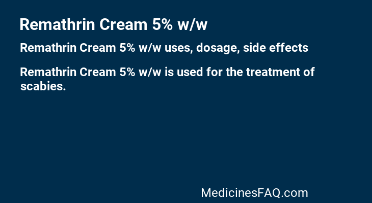 Remathrin Cream 5% w/w