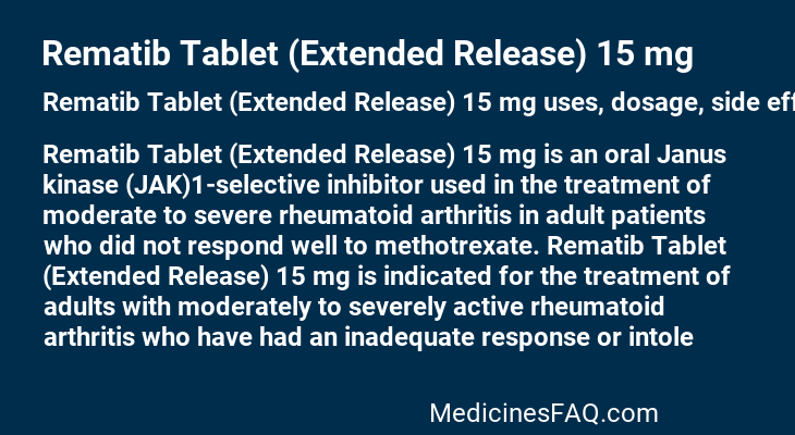 Rematib Tablet (Extended Release) 15 mg