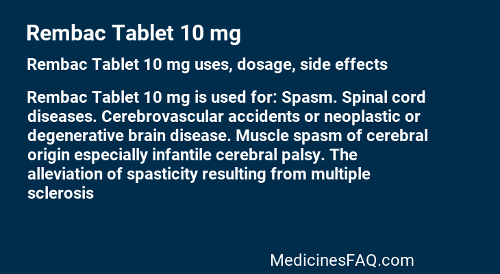 Rembac Tablet 10 mg