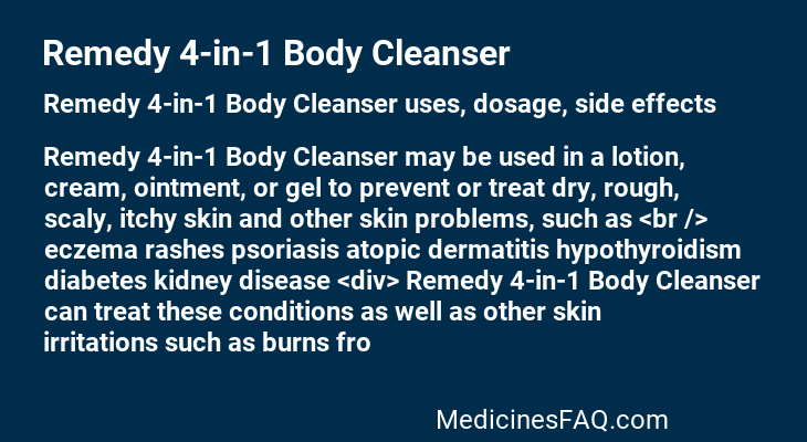 Remedy 4-in-1 Body Cleanser