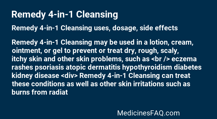 Remedy 4-in-1 Cleansing