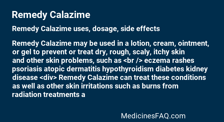 Remedy Calazime
