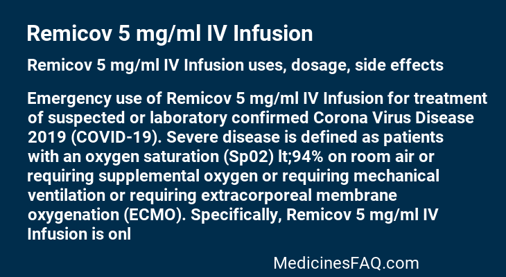 Remicov 5 mg/ml IV Infusion