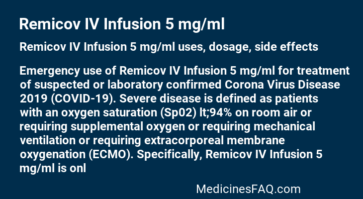 Remicov IV Infusion 5 mg/ml