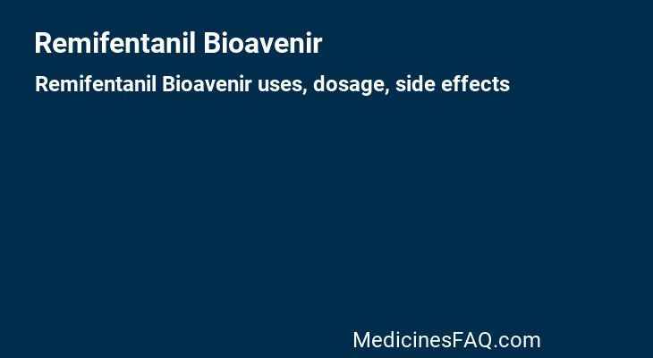 Remifentanil Bioavenir