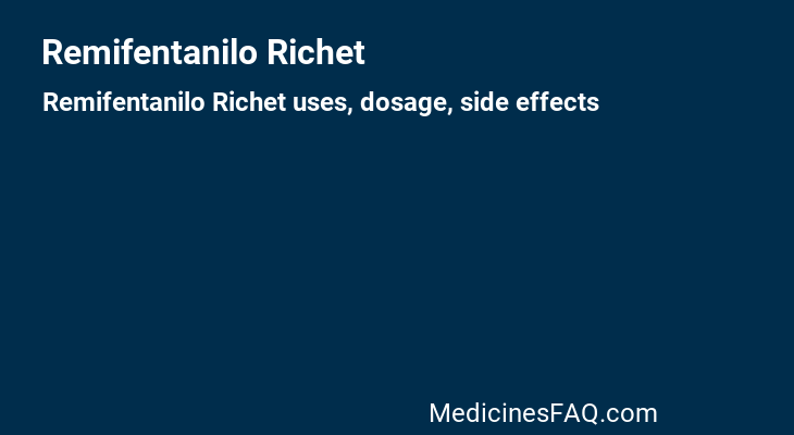 Remifentanilo Richet