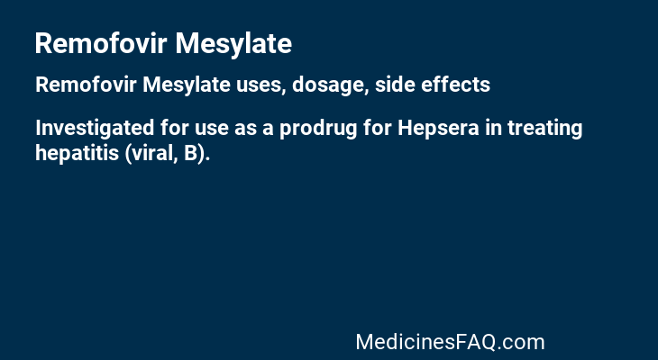 Remofovir Mesylate