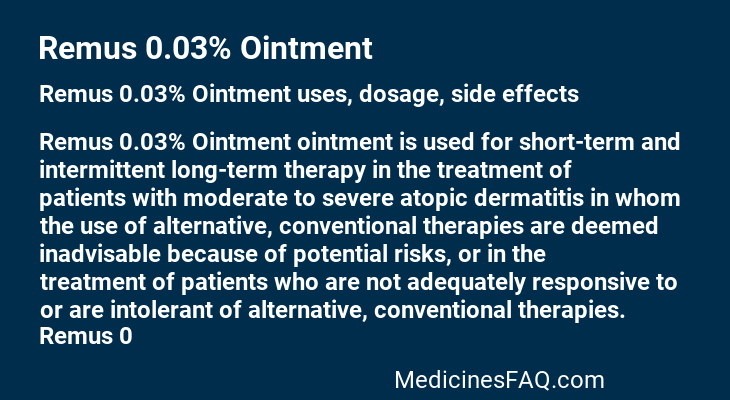 Remus 0.03% Ointment