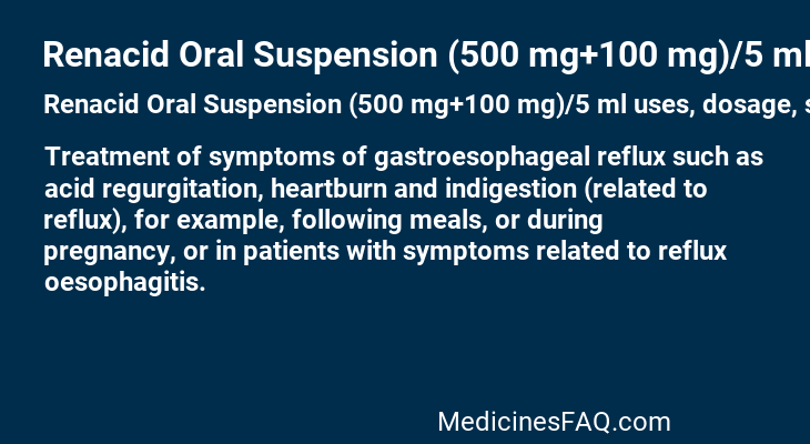 Renacid Oral Suspension (500 mg+100 mg)/5 ml