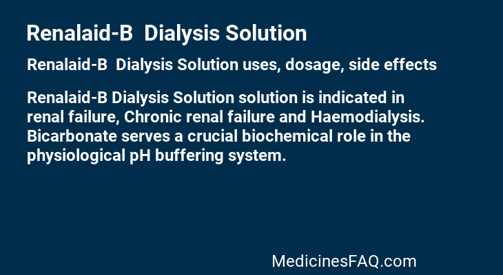 Renalaid-B  Dialysis Solution