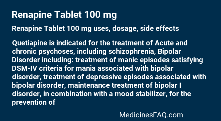 Renapine Tablet 100 mg