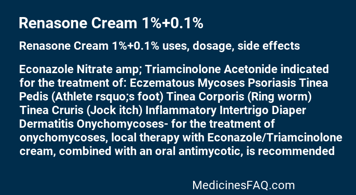 Renasone Cream 1%+0.1%