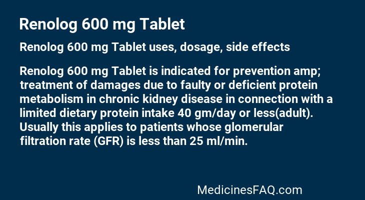 Renolog 600 mg Tablet