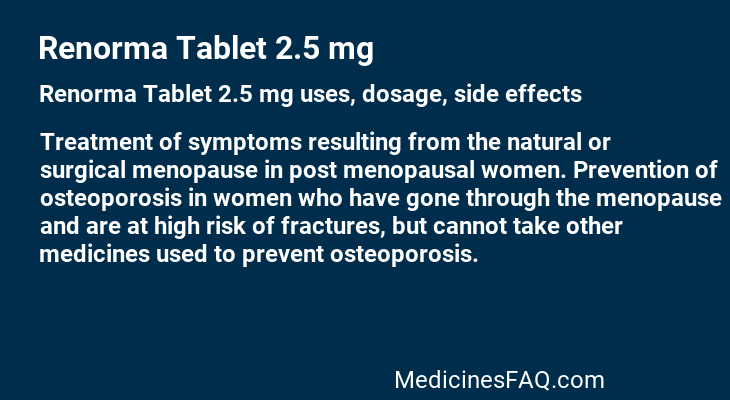 Renorma Tablet 2.5 mg
