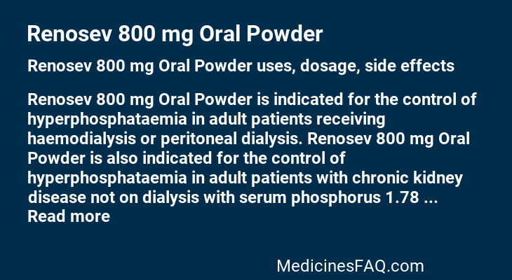 Renosev 800 mg Oral Powder