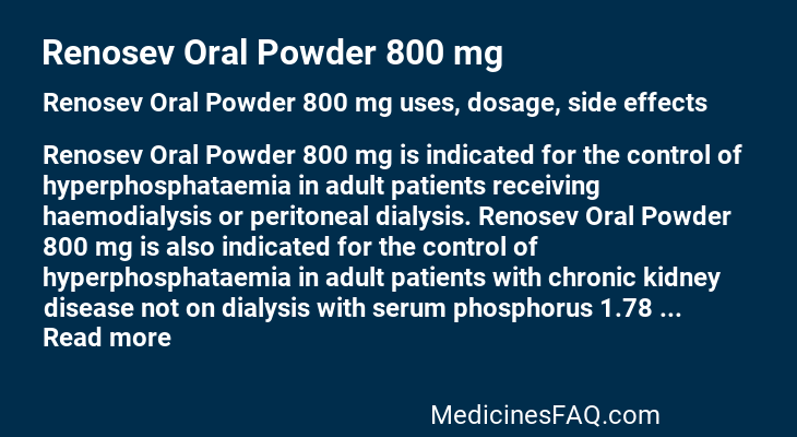Renosev Oral Powder 800 mg