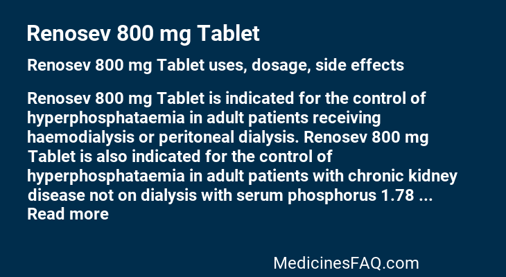 Renosev 800 mg Tablet