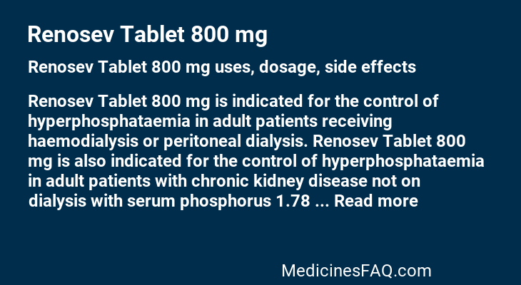 Renosev Tablet 800 mg
