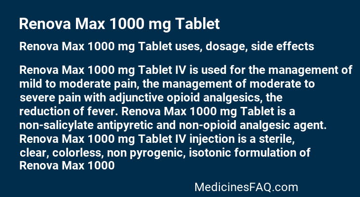 Renova Max 1000 mg Tablet