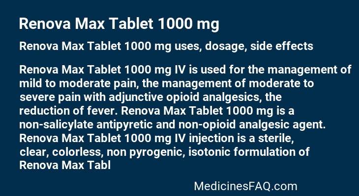 Renova Max Tablet 1000 mg
